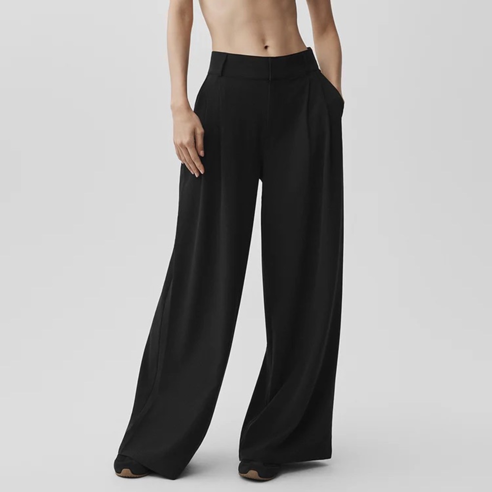 Alo Yoga High-Waist Dreamscape Trouser (Regular) Black XXS
